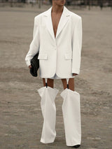 Men's Lace Up Patchwork Detachable Pant Legs Two Pieces Outfit SKUL38597