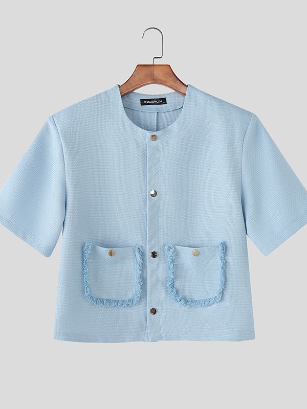 Men's Solid Color Chanel Style Long Sleeve Jacket SKUL40292