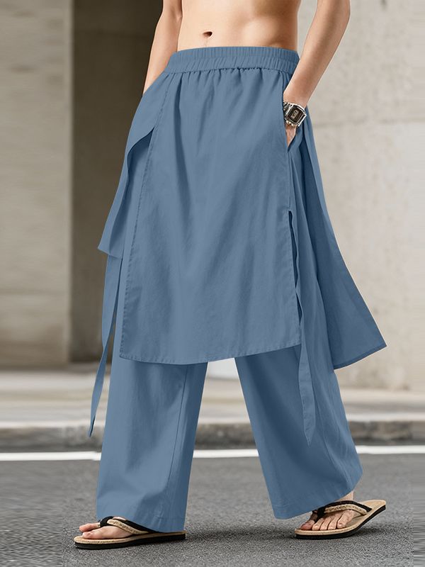 Men's Faux Two-Piece Design Casual Pant SKUL48673