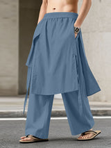 Men's Faux Two-Piece Design Casual Pant SKUL48673