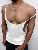 Men's Avant-Garde Extreme Scoop Neck Ultra-Thin Tank SKUL63173