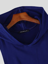 Men's Athletic Extreme Drop Armhole Hooded Fit Tank SKUL77446