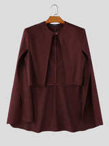 Men's Avant-Garde Aristocratic Cropped Cape Blazer SKUL79659