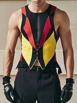 Mens Butterfly Color-Block Print Tank SKUK94603