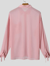 Men's Chiffon Sheer Long Sleeve Shirt SKUL41216