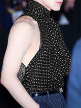 Mens Polka Dot Semi-Sheer Tank SKUL07503