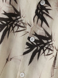 Mens New Chinese Style Bamboo Print Shirt SKUK58198