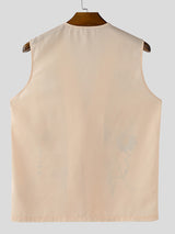 Men's Floral Print Casual Waistcoat SKUL20232