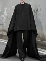 Men's Deconstructed New Chinese Style Floor-Length Long Sleeve Shirt SKUL48628