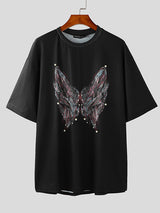 Mens Butterfly Print Short-Sleeve T-Shirt SKUK70361