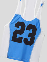 Men's "23" Graphic Deep Scoop Mesh Panel Tank SKUL53030