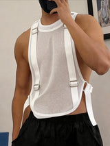 Men's Deconstructed Sheer Mesh Tank SKUL63144
