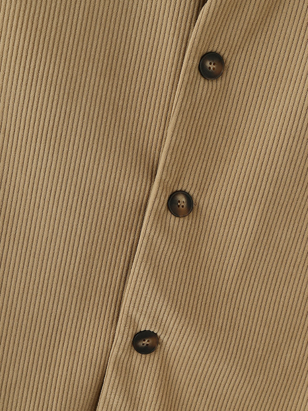 Men's Corduroy Casual Two Pieces Outfit SKUL28180