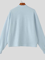 Men's Solid Color Textured Plaid Long Sleeve Jacket SKUL43874