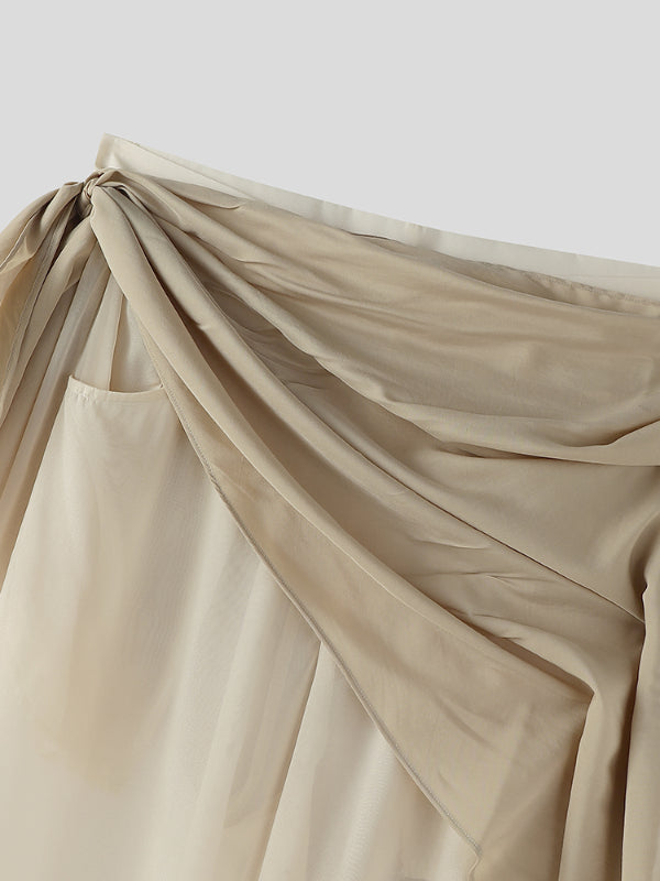 Men's Sheer Mesh Patchwork Casual Pant SKUL27435