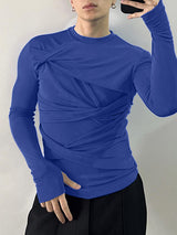 Mens Solid Deconstruction Long Sleeve T-Shirt SKUK34412