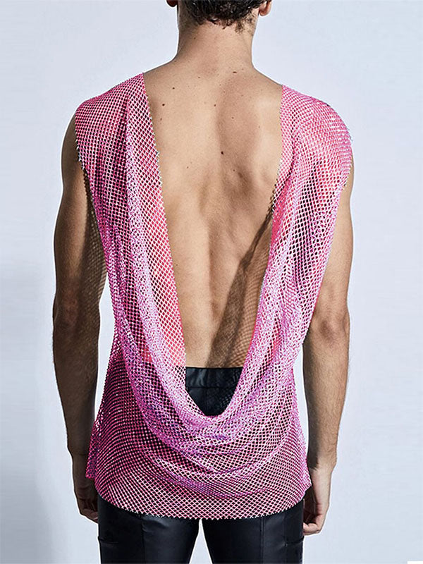 Mens Sexy Mesh Hollow-Out Design Tank SKUK61847