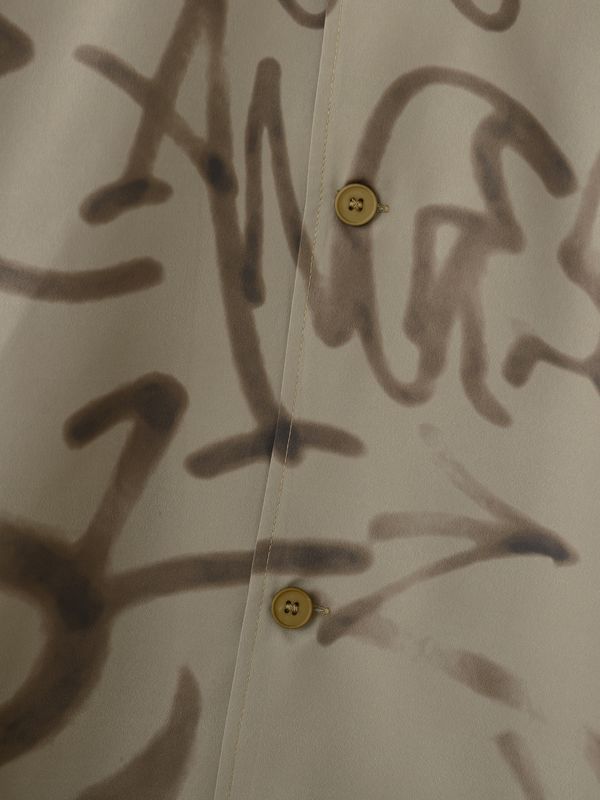 Men's Graffiti Print Contrast Color Two Pieces Outfit SKUL35077