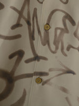 Men's Graffiti Print Contrast Color Two Pieces Outfit SKUL35077