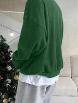 Men's Solid Color Turn Down Collar Long Sleeve Sweatshirt SKUL42389