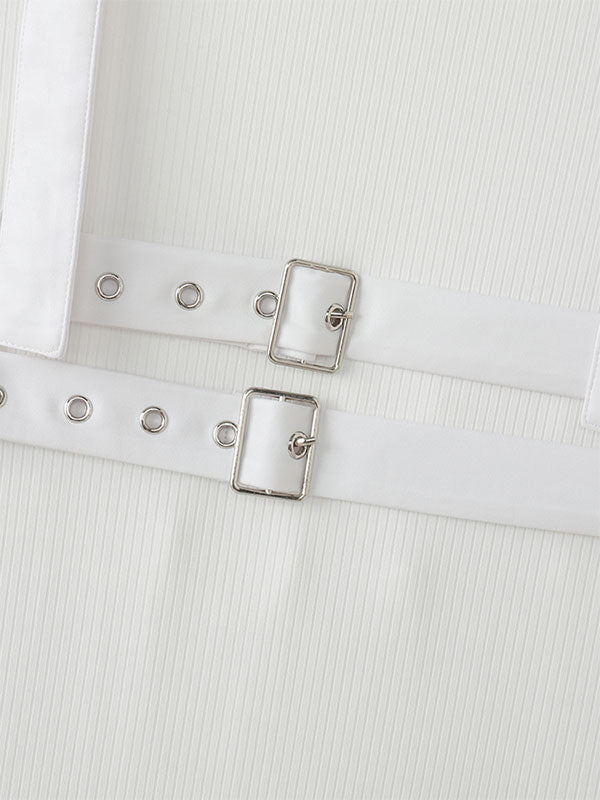 Men's Solid Color Texture Overall Bodysuit SKUL19018