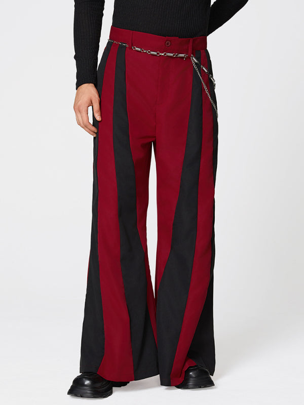 Mens Casual Colorblock Wide-Leg Pant SKUL20903
