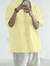 Mens Multi-Pocket Textured Half Sleeve Shirt SKUL07797