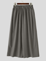 Mens Solid Color Ruched Casual Pant SKUL10602