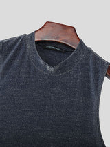 Men's Solid Color Shiny Tank SKUL53153