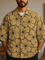 Men's Floral Print Short Sleeve Shirt SKUL20223