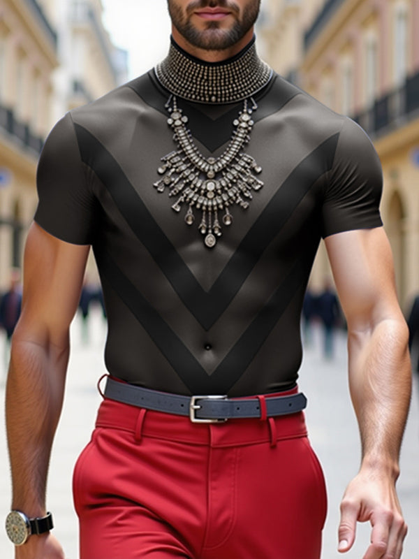 Mens Sheer Slim-Fit Short-Sleeve T-Shirt SKUL04427