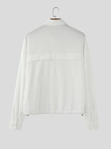 Men's Solid Color Textured Long Sleeve Shirt SKUL31742