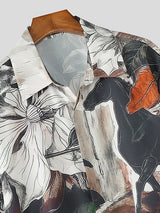 Men's Floral Print Long Sleeve Shirt SKUL47583