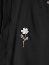 Men's Zen Minimalist Tea Gathering Floral Branch Print Kimono Sleeve Stand Collar Shirt SKUL85445