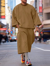 Men's City Boy Minimalist Oversized Dropped Shoulder Two Pieces Outfit SKUL75665