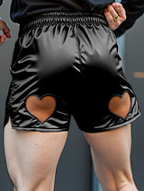 Mens Heart Cut-Out Glitter Casual Short SKUL18893