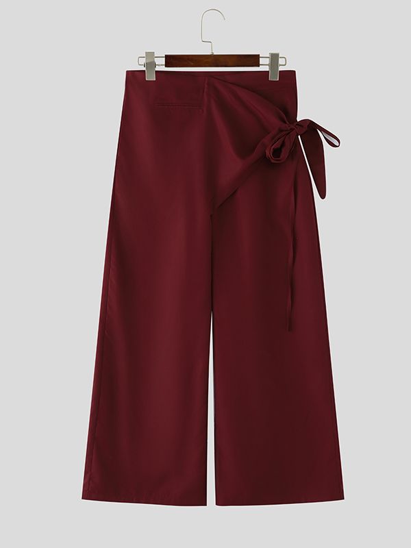 Men's Deconstructed Lace Up Wide Leg Pant SKUL51054