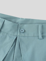 Mens Solid Color Layered Wide-Leg Pant SKUK97748