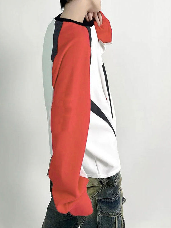 Mens Letter Print Loose-Fit Long Sleeve Hoodie SKUK91614