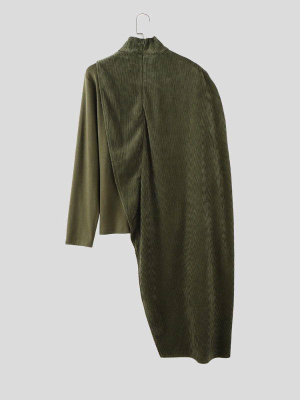 Men's Shawl Textured Long Sleeve T-Shirt SKUL29786