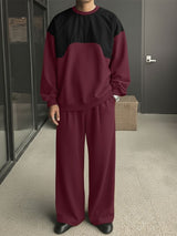 Men's Contrast Color Casual Two Piece Outfit SKUL45256