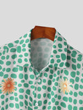 Mens Floral Print High-Low Hem Shirt SKUK61926