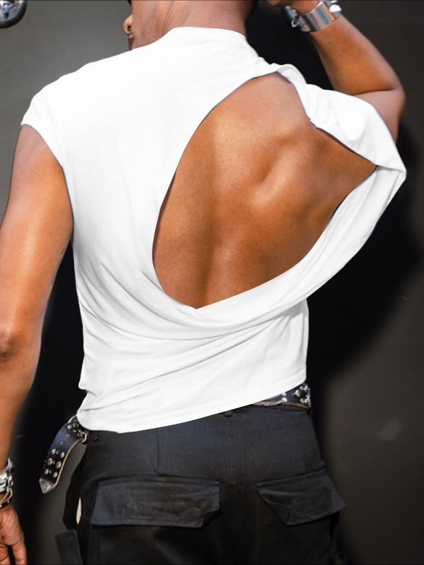 Men's Deconstructed Cutout Back Tank SKUL42552