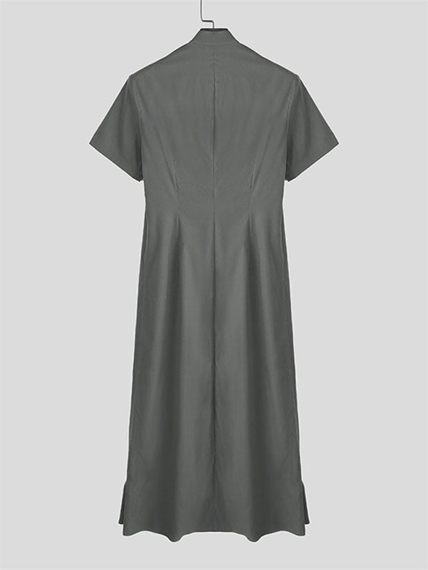 Men's Ruffle Hem Short Sleeve Blazer SKUL22526