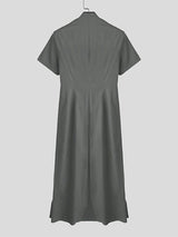 Men's Ruffle Hem Short Sleeve Blazer SKUL22526