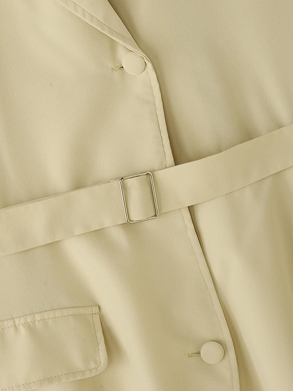 Mens Irregular Ruffled Hem Sleeveless Cardigan SKUL06389