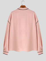 Mens Graffiti Style Outline Casual Long-Sleeve Shirt SKUL08524