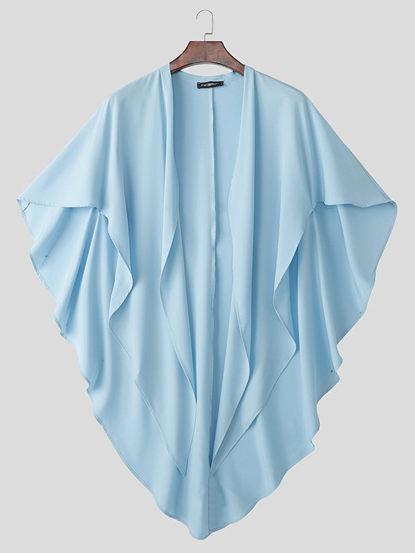 Mens Solid Color Casual Loose Cardigan SKUL06468