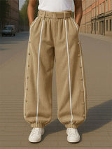 Men's Colorblock Striped Textured Casual Pant SKUL26201