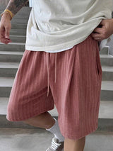 Men's Textured Vertical Stripe Corduroy Short SKUL25717